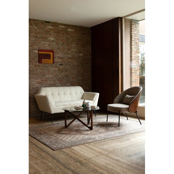 Canapea crem cu tapițerie din țesătură bouclé 150 cm Kate – Dutchbone-image-1