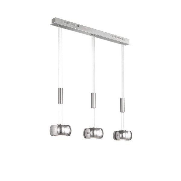 Lustră argintie LED cu intensitate reglabilă din metal Colette – Fischer & Honsel