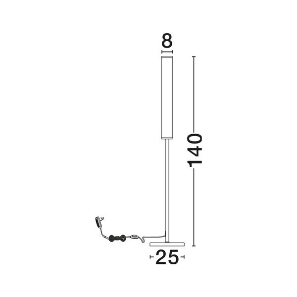Lampadar alb/alămiu LED cu aspect de marmură (înălțime 140 cm) Nolia – Nova Luce-image-2