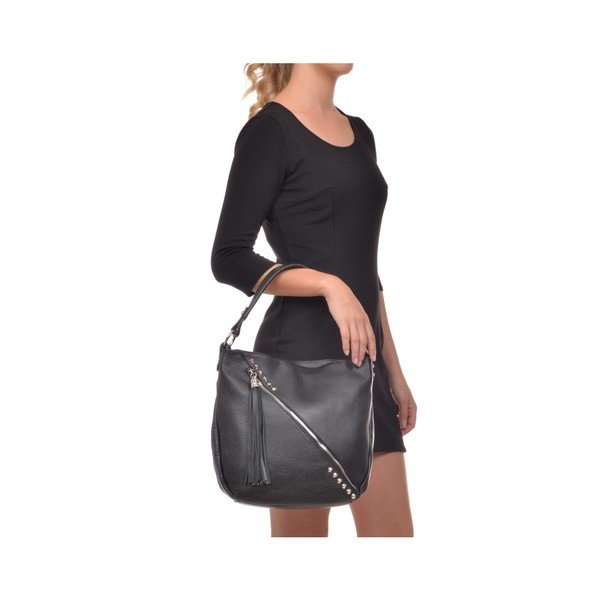 Geantă din piele Roberta M Tuhna Nero, negru-image-4