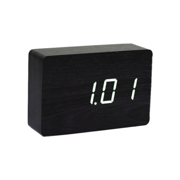 Ceas deșteptător cu LED Gingko Brick Click Clock, negru-alb-image-2