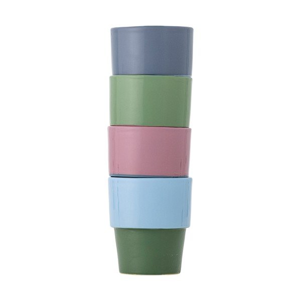 Cești 4 buc. pentru cappuccino din gresie ceramică 150 ml Ewan – Bloomingville-image-4