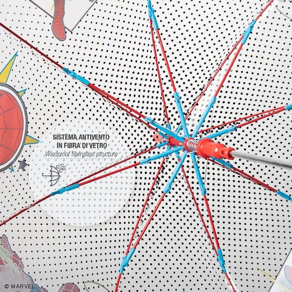 Umbrelă transparentă pentru copii rezistentă la vânt Ambiance Spiderman Marvel, ⌀ 74 cm-image-1