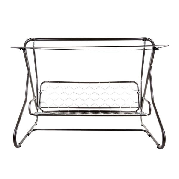 Balansoar de grădină gri din metal Milano – Dajar-image-2