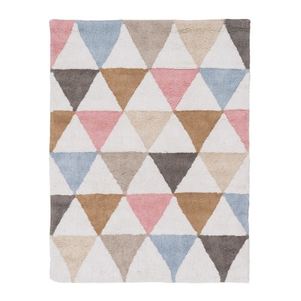 Covor lavabil din bumbac 100x135 cm Geometric – Ixia