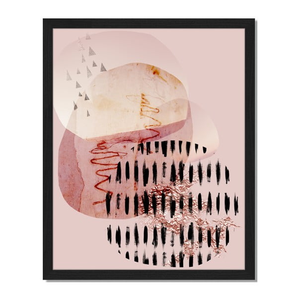 Tablou înrămat Liv Corday Scandi Abstract Pink, 40 x 50 cm
