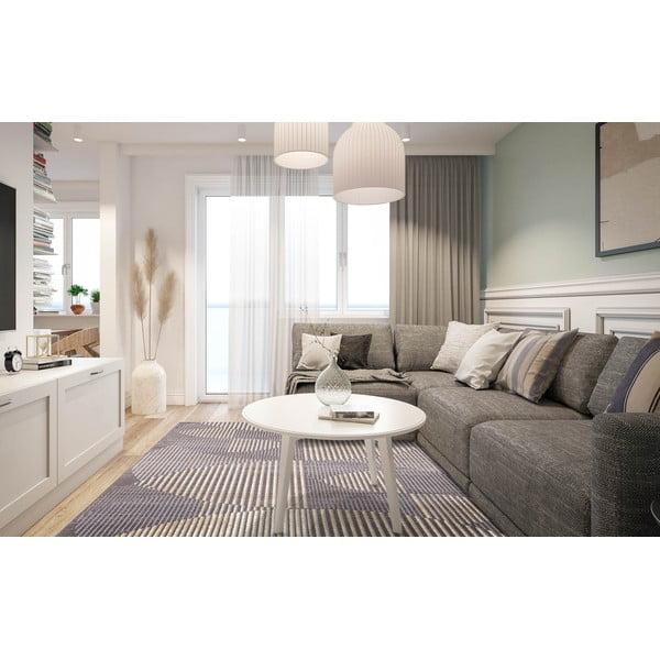 Covor gri din lână 100x180 cm Shades – Agnella-image-1