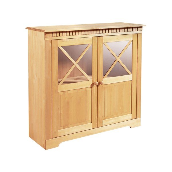 Vitrină în culoare naturală din lemn de pin 95x35 cm Lisa – Støraa-image-2