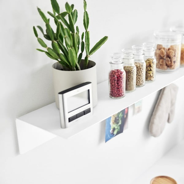 Raft alb din metal 90 cm – YAMAZAKI-image-2