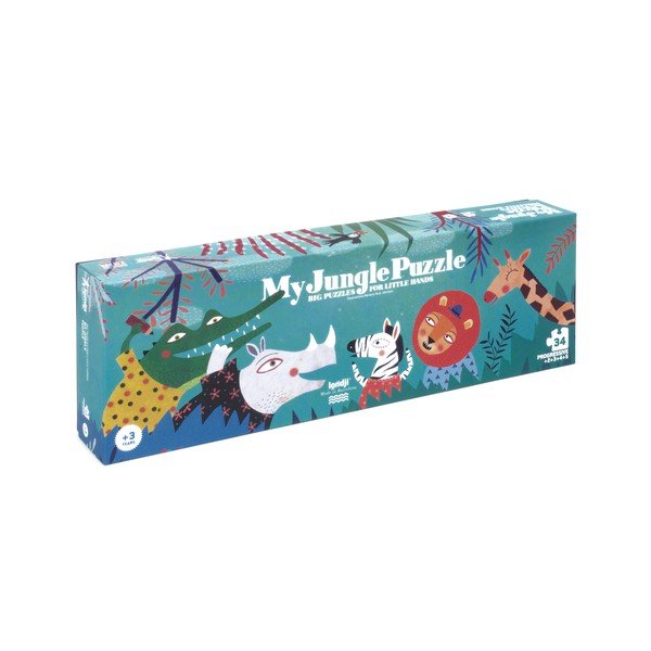 Puzzle lung Londji Junglă, 22 piese