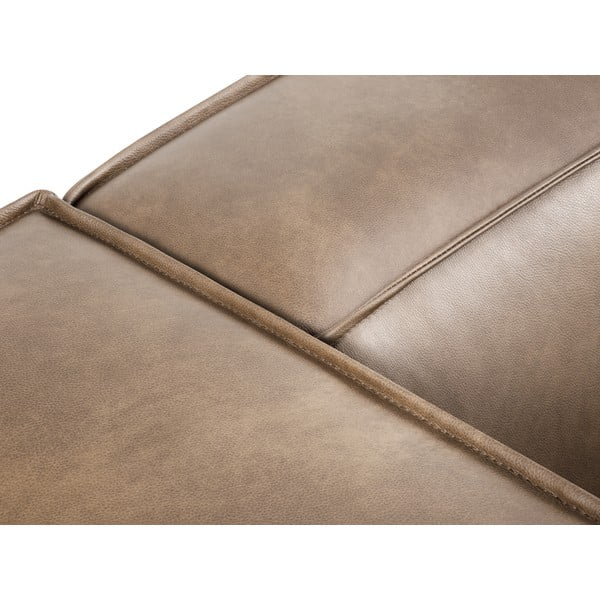 Colțar maro deschis cu tapițerie din piele (cu șezlong pe partea dreaptă) Madame – Windsor & Co Sofas-image-1