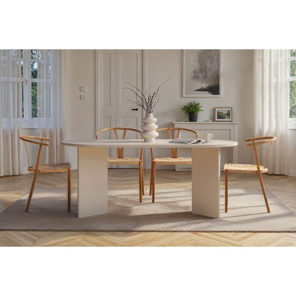 Masă de dining cu aspect semi-lucios 89,5x180 cm Sablin – Kalune Design-image-2