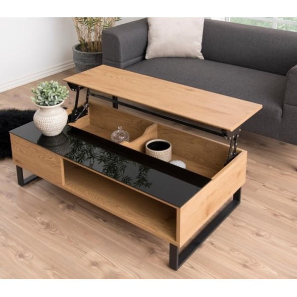 Măsuță de cafea neagră 110x60 cm Azalea - Actona-image-1