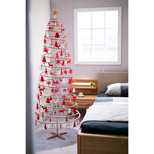 Pom de Crăciun decorativ din lemn Spira Slim, înălțime 72 cm-image-3