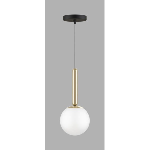 Lustră aurie cu abajur din sticlă ø 15 cm One – Squid Lighting
