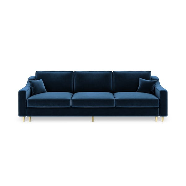 Canapea extensibilă cu 3 locuri Mazzini Sofas Marigold, albastru închis