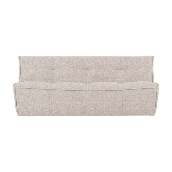 Canapea bej cu tapițerie din țesătură bouclé 204 cm Cluster – vtwonen