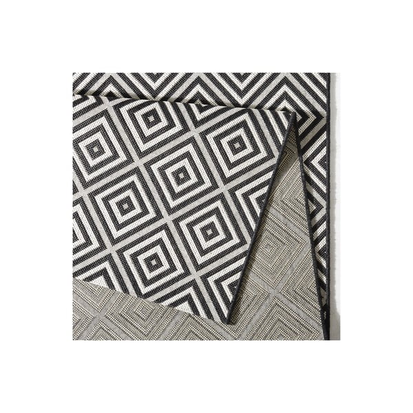 Traversă de exterior NORTHRUGS Karo, 80 x 150 cm, negru-alb-image-2