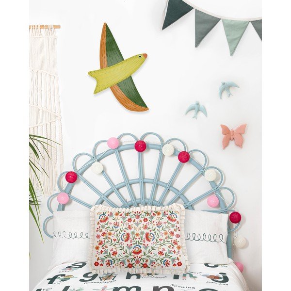Pernă decorativă cu amestec de in Little Nice Things Mexican Flowers 50 x 35 cm-image-1
