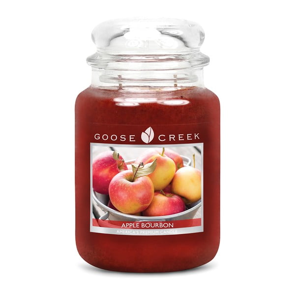 Lumânare parfumată în recipient de sticlă Goose Creek Apple Bourbon, 150 ore de ardere