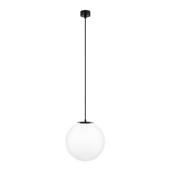 Lustră cu cablul negru Sotto Luce Tsuri, ∅ 30 cm, alb