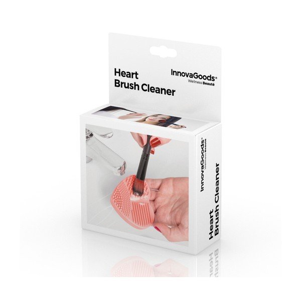 Accesoriu de mână din silicon pentru curățat periile cosmetice InnovaGoods Heart-image-2