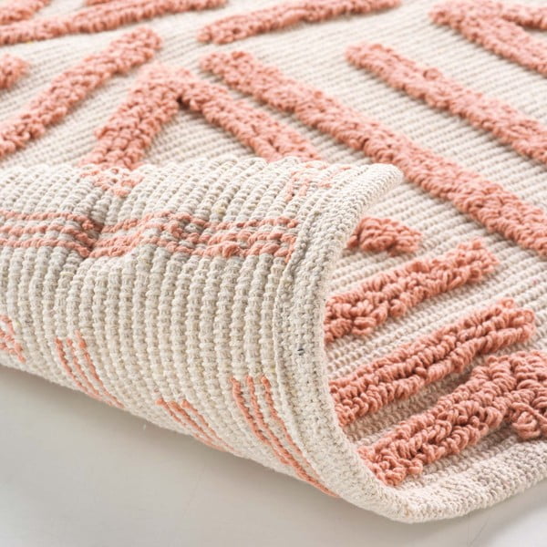 Covor roz-crem lavabil 60x90 cm Athena – douceur d'intérieur-image-3