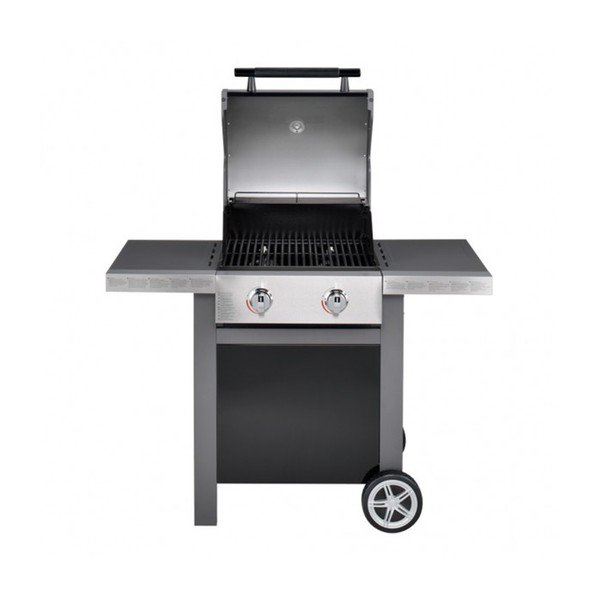 Grătar pe gaz cu 2 arzătoare separate şi termometru Jamie Oliver BBQ, negru-image-2
