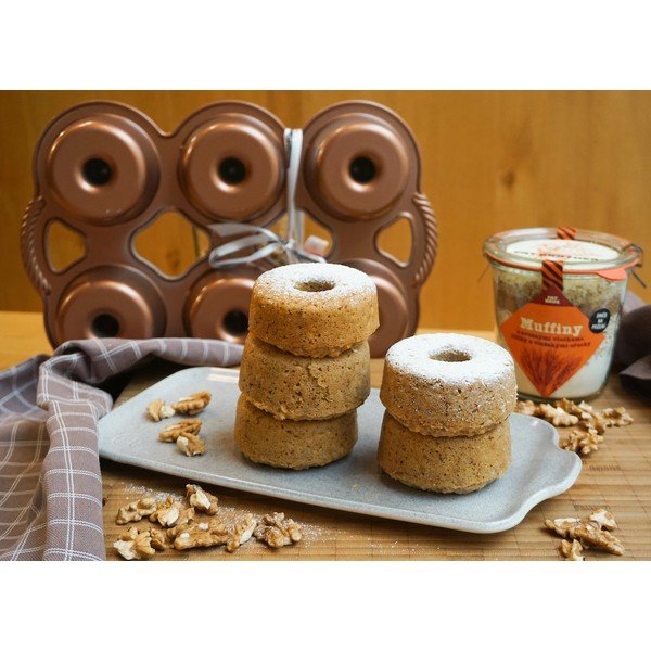 Formă pentru 6 mini prăjituri Nordic Ware Angel, 1,4 l, arămiu-image-1