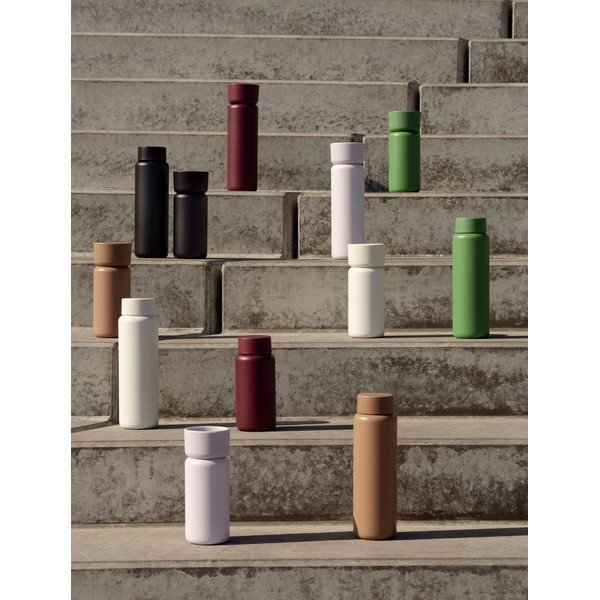 Cană termos burgundy din oțel inoxidabil 400 ml Singles – Zone-image-3