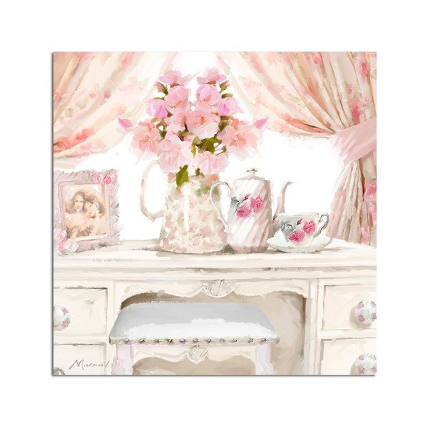 Tablou Styler Canvas Watershabby Pink, 32 x 32 cm-image-1