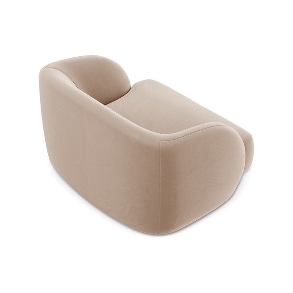 Fotoliu bej cu tapițerie din catifea Miley – Micadoni Home-image-4