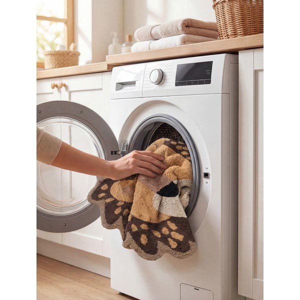 Covor pentru copii portocaliu/maro lavabil/țesut manual din bumbac 120x125 cm Snuggle Roary – Hanse Home-image-2