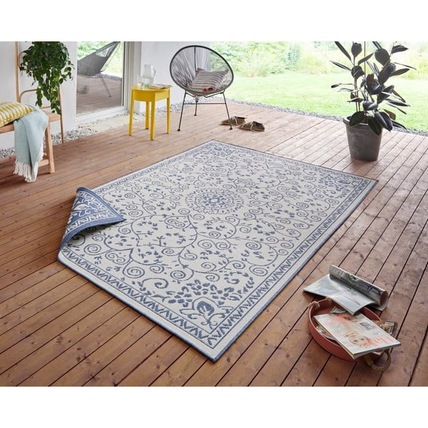 Covor adecvat pentru exterior NORTHRUGS Leyte, 120 x 170 cm, albastru-crem-image-1
