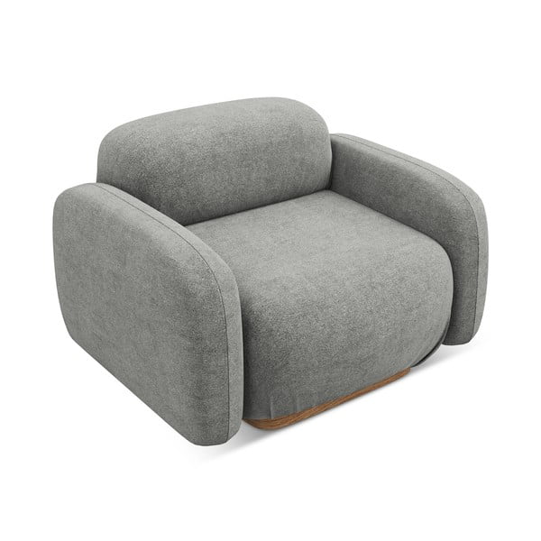 Modul pentru canapea modulară gri cu tapițerie din țesătură bouclé Ailani – Makamii-image-2