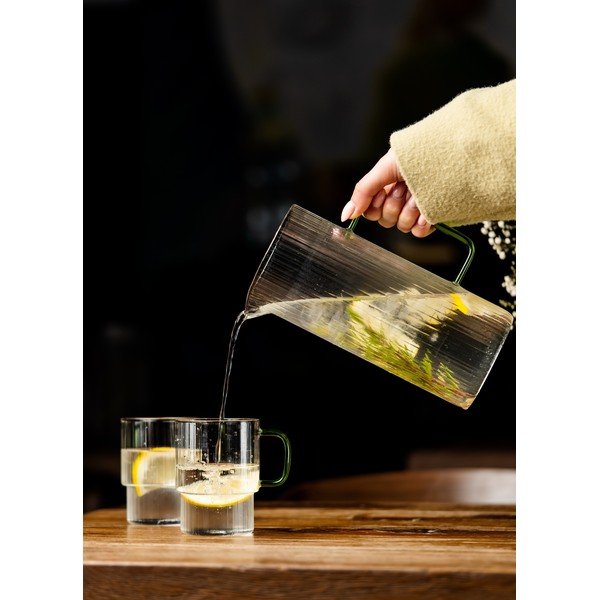 Căni verzi 2 buc. pentru cappuccino din sticlă 350 ml Livio – Vialli Design-image-1