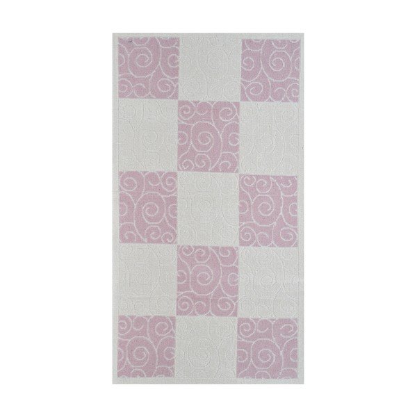 Covor rezistent Patchwork, 160x230 cm, roz-image-1