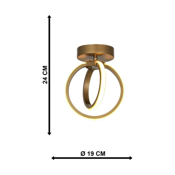 Plafonieră bronz LED din metal Sezen – Squid Lighting-image-3