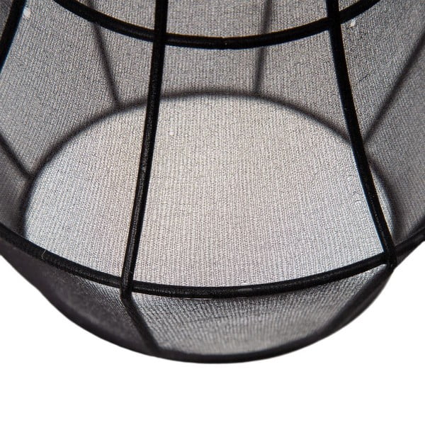 Lustră neagră cu abajur textil ø 40 cm – Ixia-image-1