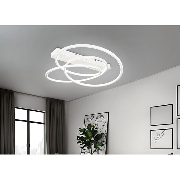 Plafonieră albă LED cu intensitate reglabilă 49x64 cm Darvin – Trio-image-1