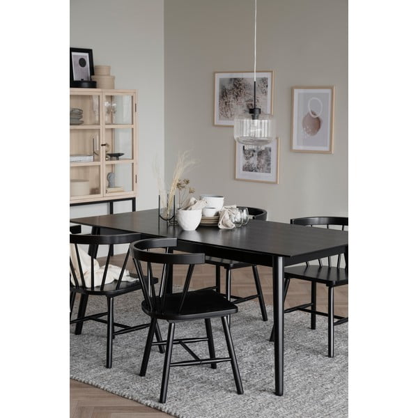 Masă de dining Rowico Lotta, 180 x 90 cm, negru-image-2