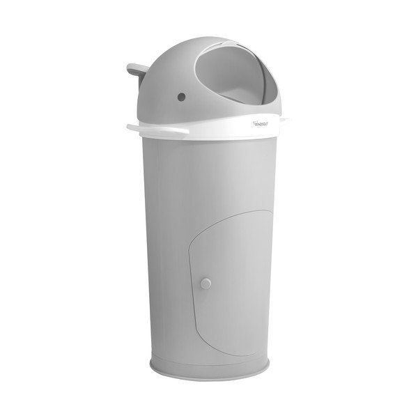 Coș de gunoi gri deschis pentru scutece din plastic 25 l Whale – Kindsgut