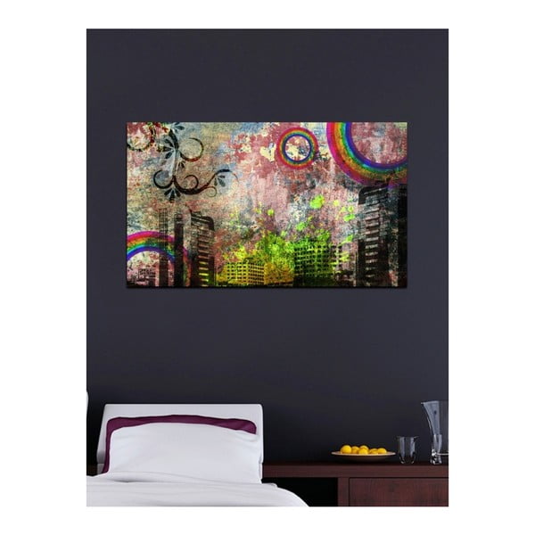 Tablou Grunge City, 41 x 70 cm
