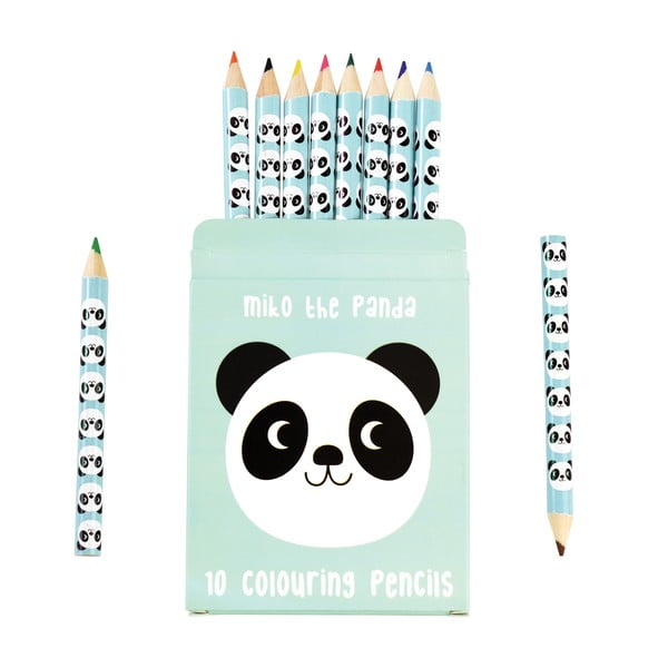 Set 10 creioane în husă cu model cu panda Rex London