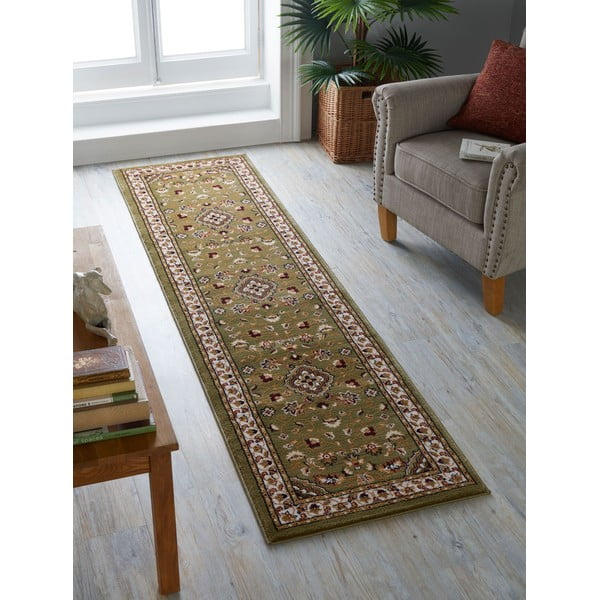 Covor tip traversă verde 66x300 cm Sherborne – Flair Rugs-image-1