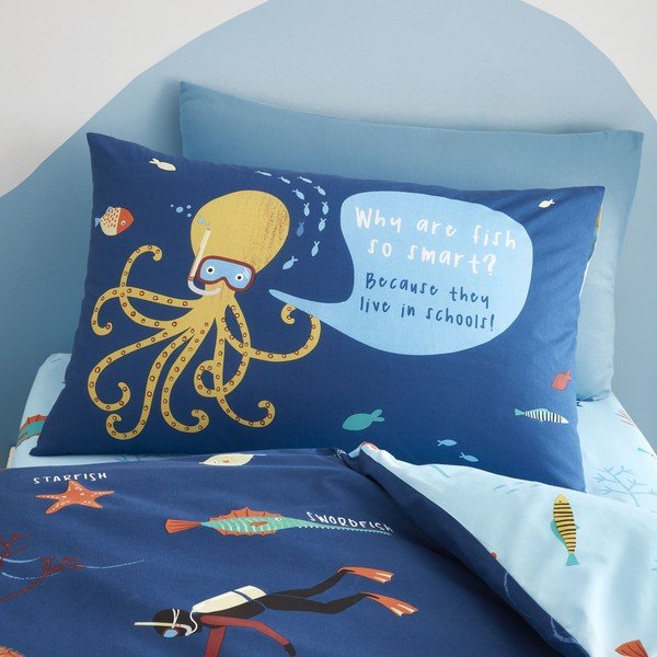 Lenjerie de pat pentru copii 200x135 cm Ocean Life - Catherine Lansfield-image-2