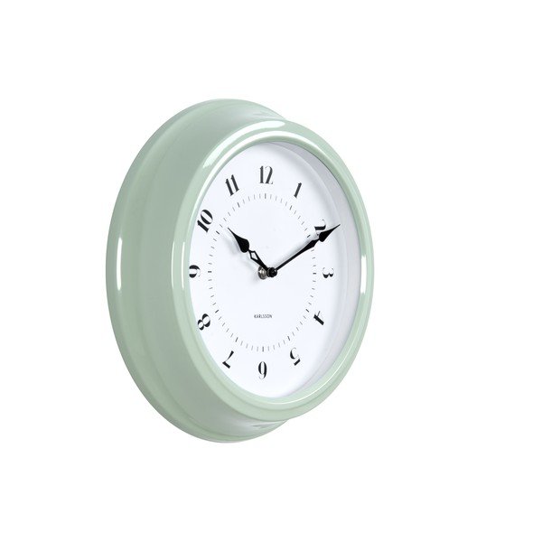 Ceas de perete Karlsson Fifties, diametru 30 cm, verde-image-1