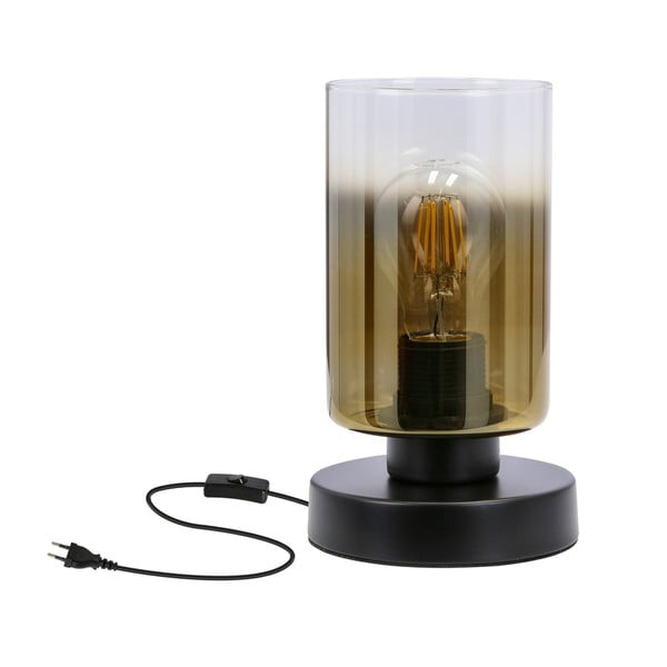 Veioză neagră cu abajur din sticlă (înălțime 20 cm) Aspra – Candellux Lighting-image-3