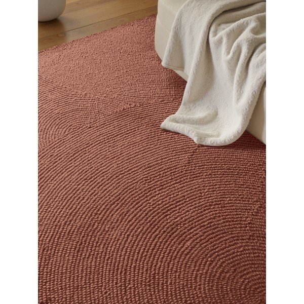 Covor teracotă țesut manual din lână 120x180 cm Calmio – Hanse Home-image-2