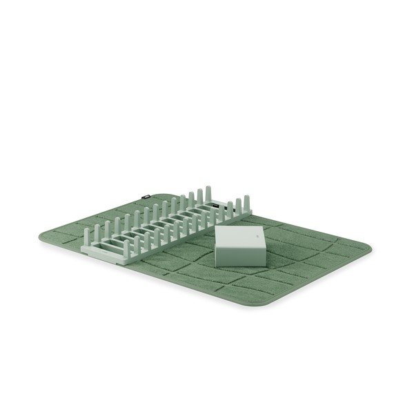 Scurgător de vase verde prăfuit din plastic 61x43 cm Udry – Umbra